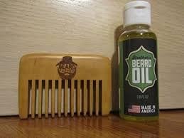 Organic Beard Oil and Wood Comb - Perfect For Beard Grooming (Jojoba and Avacado)