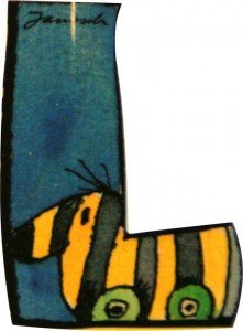 Janosch Holz Buchstaben 6cm (Buchstabe L)