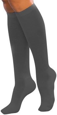 'Economy Class' Graduated Compression Travel Socks 15-20mmHg by JetLeg - Women's (B, Black)