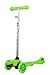 SHENEN Scooter for Kids, 3 Wheel Kick Scooter for Toddlers with Led Flashing PU Wheels, for Boys and Girls(Green)