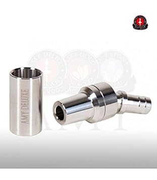 Amy Deluxe Universal Schliffadapter mit Kugelgelenk - Edelstahl | Silikonschlauch Adapter