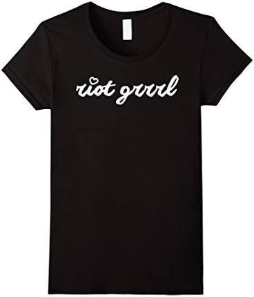 Women's Riot Grrrl Riot Girl 90's Grunge Tee Shirt Small Black
