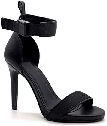Angkorly - Women's Fashion Shoes Sandals Pump Court Shoes - Sporty Chic - Stiletto - Open - Buckle Stiletto high Heel 11 cm
