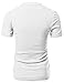 Doublju Mens Henley T-shirts with Short Sleeve WHITE (US-L)