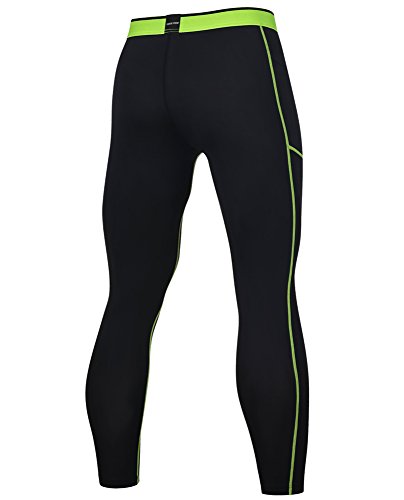 Take Five Menâ€™s Side Pockets Cool Dry Tights UV Protection Compression Baselayer Cycling Yoga Leggings (Z804, XXXL)