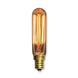 25 Watt Amber T-6 Mini Vintage Radio Bulb - Candelabra Base
