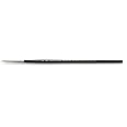 Winsor & Newton Series 7 Kolinsky Sable Miniature Watercolor Brush - Short Handle Round #0, Black