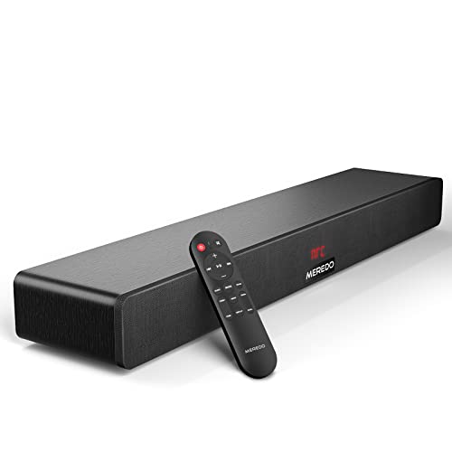 MEREDO Soundbar, 150W Soundbar per TV, subwoofer integrato Soundbar 2.1, Sistema surround per home theater, HDMI ARC/CEC, Ingresso Ottico, Bluetooth, Aux, USB - 71CM