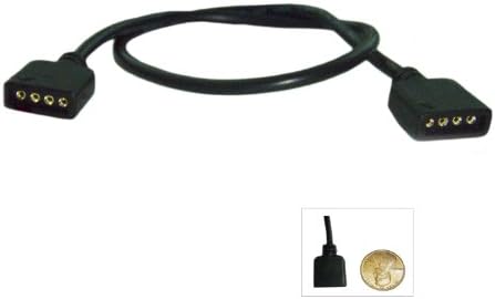 PPA International Marine &amp; RV Black Extension Cable, 1-Feet