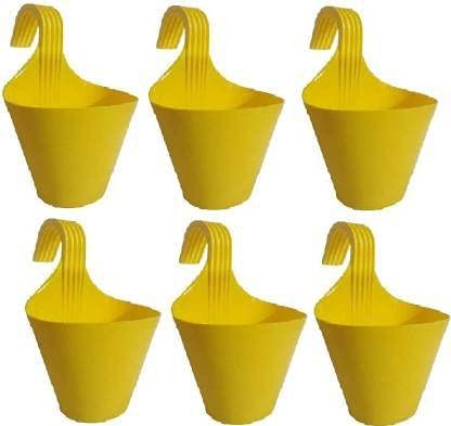 PLUMCOT Plant Container Set (Pack of 6, Plastic)