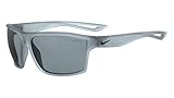 Nike Golf Legend Sunglasses, Matte Crystal Wolf Grey/Obsidian Frame, Grey with Silver Flash Lens