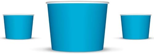 12 oz Paper Hot / Cold Ice Cream Cups - 100ct (Blue)