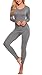 YOZLY Lightweight Thermal Underwear Womens Base Layer Set Henley Long Johns S-XXL