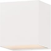 ET2 Lighting E23218-WT Blok - 24W 2 LED Outdoor Wall Mount-6.25 Inches Tall and 6.25 Inches Wide, Finish Color: White