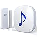 HTZSAFE Wireless Door/Window Magnetic Sensor Alarm-600 Feet Long Wireless Transmission Range-35 Classic Melodies Optional,4 Volume Levels & LED Flash-Home/Business DIY Burglar Alert Security System