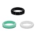 Camknn Women’s Silicone Wedding Ring Bands –5mm Wide(2mm Thick)- Set of 3 for Women Glitter Flexible Comfort Sport Safety Ring