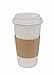 2dayShip White Paper Hot Coffee Cups with Lids and Sleeves, White, 20 Ounces, 25 Count