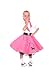 Hip Hop 50's Shop 1950s Girls Poodle Skirt Costume for Kids (Child Small Hot Pink)