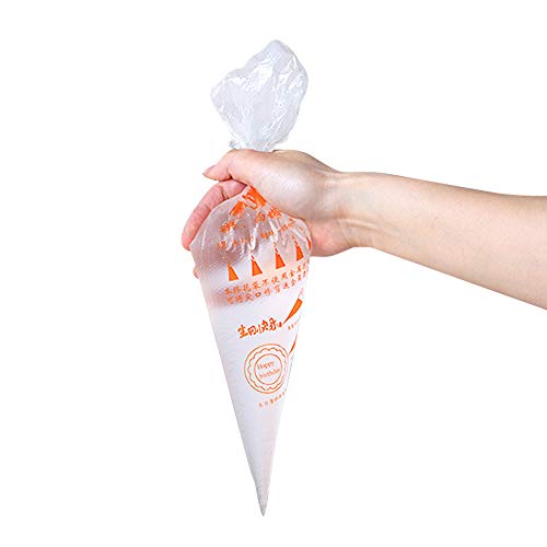 Pack of 200 Disposable Pastry Bag Cake Icing Piping Baking Decoration Tools,Frosting Bags for Cookie, Cupcake, and Cake Decorating - Thumbnail 3