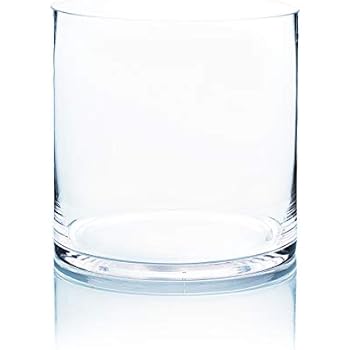Amazon Com 8 Inch Round Large Glass Vase 8 Clear Cylinder