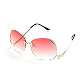 Pro Acme Fashion Vintage Oversized Clear Lens Women's Rimless Sunglasses