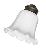 Emerson Ceiling Fan Light Kit CFGRW Glass for 2.25-Inch Opening, Ribbed White, Set of 4