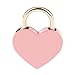 NUOLUX Vintage Heart Shape Padlock with Keys Lock Set - Antique Brass M Pack of 3 (Pink)