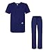 Adar Uniforms, Universal Unisex Scrubs - Unisex Drawstring Scrub Set - 701 - Navy - M