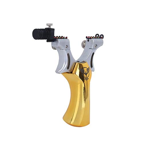 SportFlirt Professional Powerful Zinc Alloy Sight Multiple Systems+Light for Hunting Slingshot Band Slingshot+Rubber Shooting Catapult