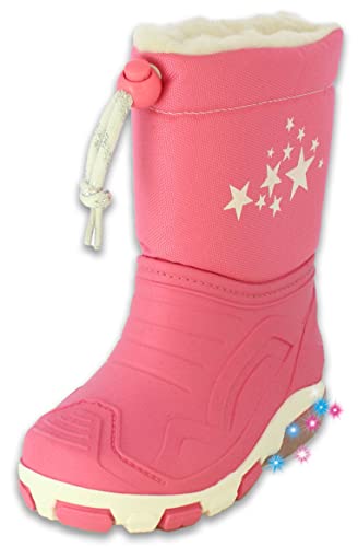 Beck M dchen Blinking Stars Rain Boot, Pink, 34 35 EU