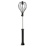 Mastrad Express Whisk - Stainless Steal With Silicone Head - Safe For Any Pan Or Bowl (Black)