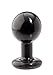 Doc Johnson Classic - Round Butt Plug - 2.25 Inch Diameter - Medium - Black