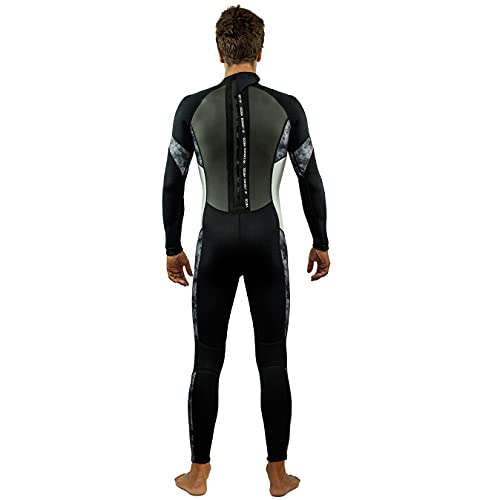 Wetsuits for Men by Aqua Polo Fullbody 3/2 Neoprene Wetsuit with
