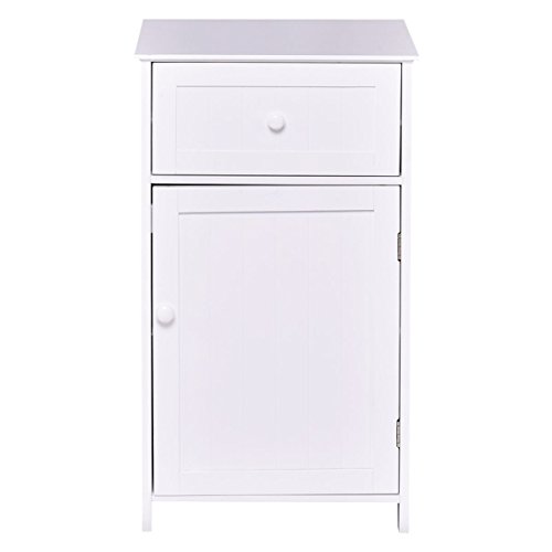 White Storage Cabinet Bathroom Organizer