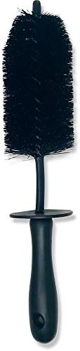 Halo Automotive Premium Wheel/Rim Cleaning Brush 13 Inch Long With 5.5x2.5 Inch Black Bristle. Detail Wheels, Rims, Motorcycles, Brakes, Grills, Exhaust
