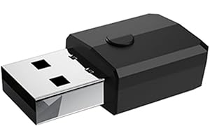 BUBUCAM USB Bluetooth 5.0 Transmitter Receiver, 4-in-1 Mini Wireless Audio Adapter, 3.5mm Bluetooth AUX Adapter for TV PC Headphones Speakers Car/Home Stereo System