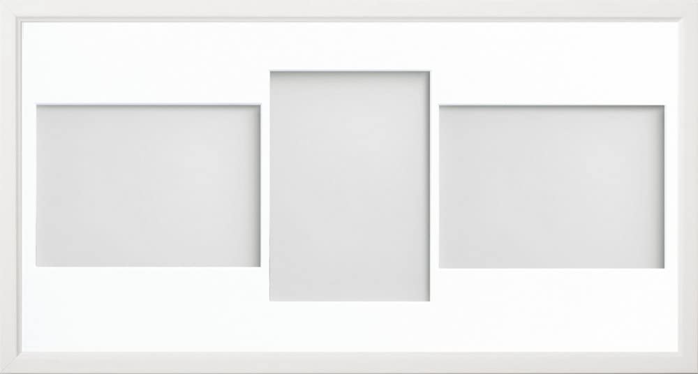 Frame Company Drayton Multi Aperture Photo Frame, White, 20x10 for 7x5 inch (x3 LPL)