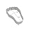 Foot Cookie Cutter - Stainless Steel,Set of 3, 1" Deep