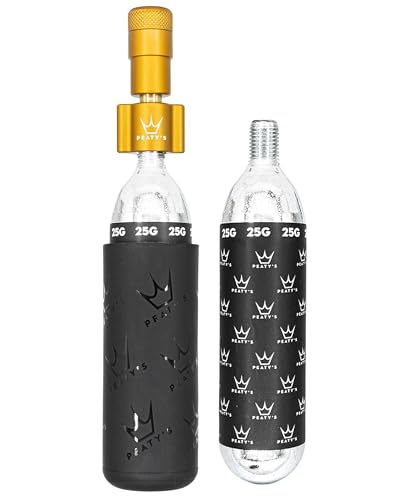 Peatys Holeshot CO2 Tyre Inflator Kit - MTB 2 x 25g, Bourbon