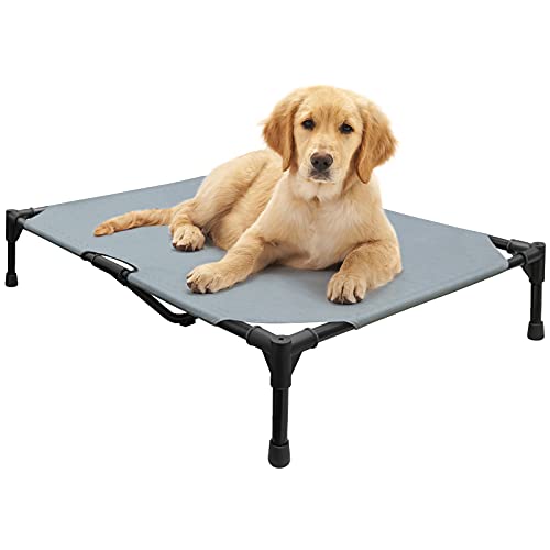 Outdoor Elevated Dog Bed Cooling Raised Pet Bed with NoSlip Feet
