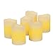 Kohree Real Wax Flameless Candles with Built-in Daily-Cycle Timer, Outdoor Battery Operated Led Candles Light - 6 Set Votive Candles, Yellow, Melted Edge