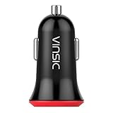 Vinsic USB Type C Car Charger Adapter with Type C and Standard USB A Outputs For Apple MacBook 12