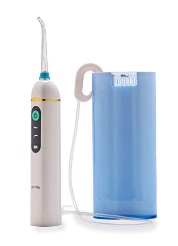 Jetpik JP250- SOLO+ - Rechargeable Portable Power Water Flosser with pulsating Floss and Cordless Dental Water Jet Cleaning and Sonic toothbrush with build in UV + Ozone sanitizer