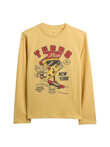 GAP Baby Boys Long Sleeve Graphic T-Shirt French Almond 5YRS