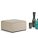 Simpli Home Avalon Coffee Table Storage Ottoman with 4 Serving Trays, Satin...