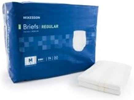 Adult Disposable Brief Diaper, Medium, Moderate Absorbency, Tab Closure - McKesson BRCLMD - Case of 96