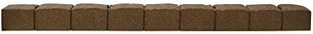 Multy Home 4 ft. Easy to Install UV Resistant Roman Border Rubber Earth Stone Landscape Edging (4-Pack) Installation Spikes Included