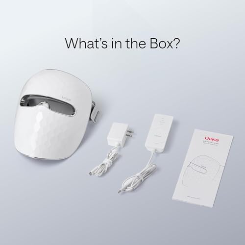 Ulike ReGlow LED Face Mask, Red Light Therapy Mask, Wrinkle Reduction, 4 Modes with Red, Blue, Yellow & Infrared Lights for Brightening & Acne Treatment, Eye-Protection, Skin Care Gifts