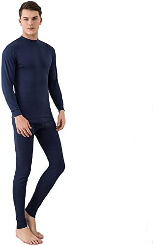 Hrui 保温インナー メンズ 冬は長袖パジャマをブラシインナー 長袖 Tシャツコットン 吸湿発熱 保温 防寒肌着 上下セット