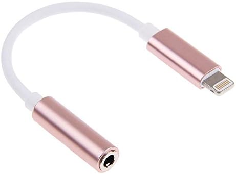 Lightning to 3.5mm AUX Headphone Jack Adapter for iPhone 7/ 7Plus (Rose Gold)